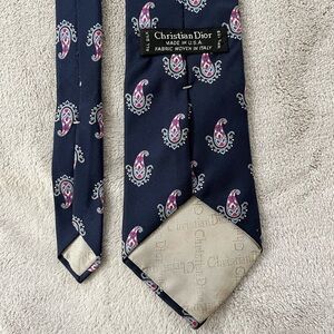 Christian Dior 100% Silk Tie Made in USA Fabric Woven in Italy Business